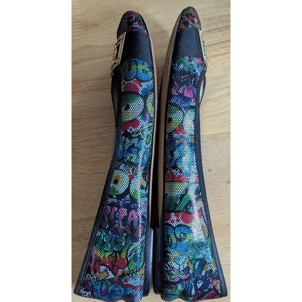 Isola Flats Colorful Graffiti Print Women’s Dress Slip On Shoes Size 10 - Picture 8 of 8